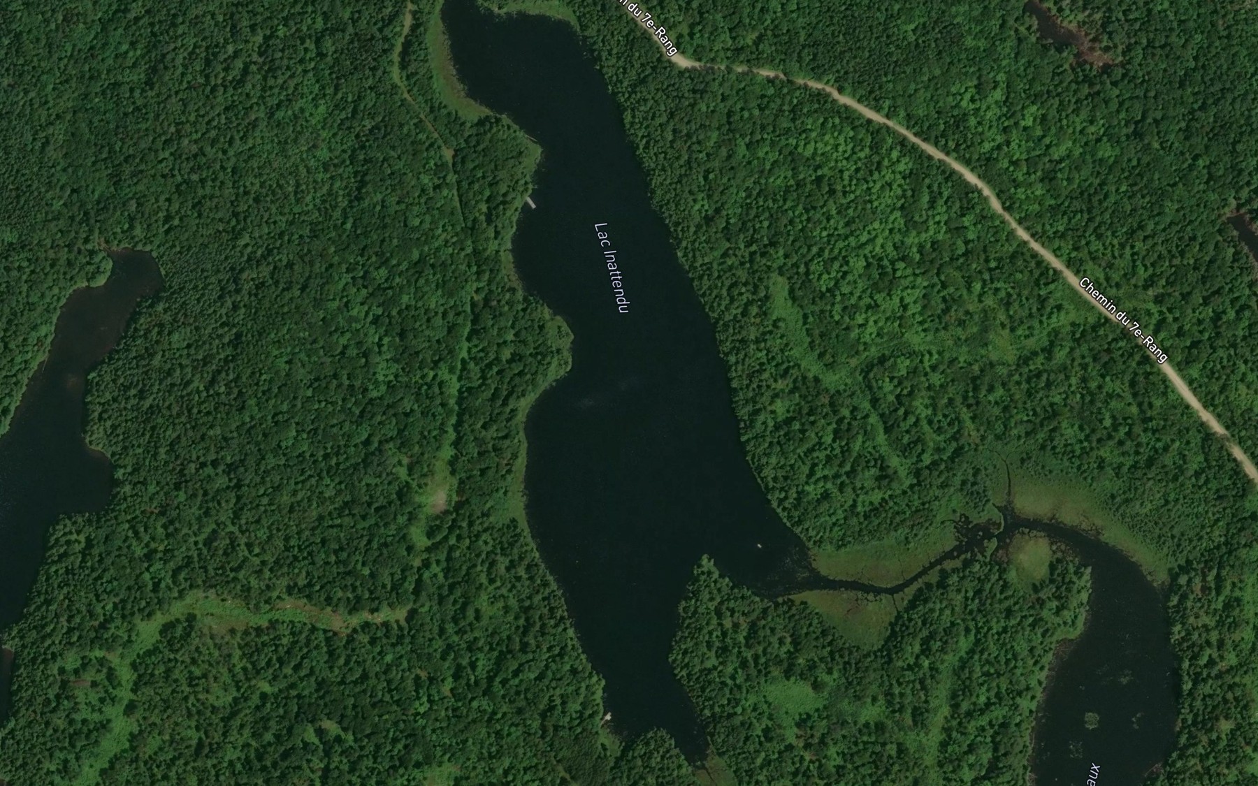 Satellite map of the Lac Inattendu