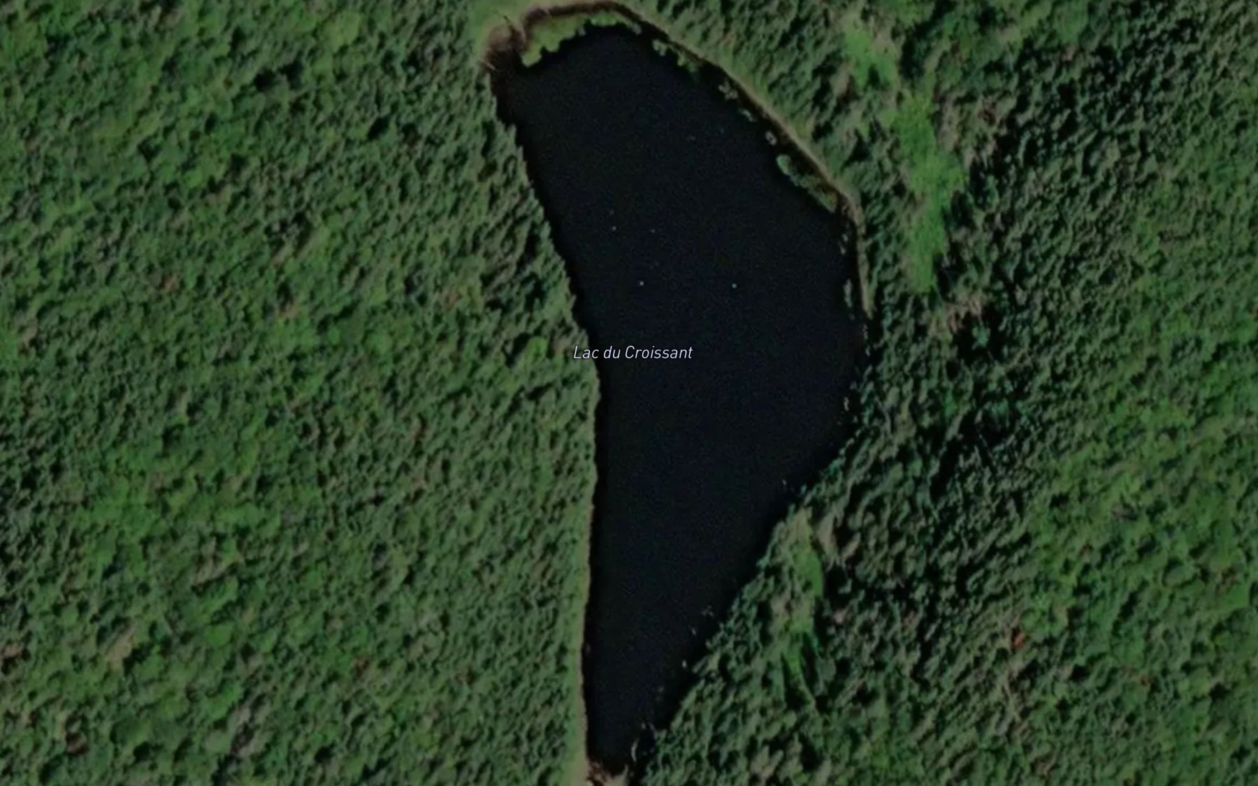Satellite map of the Lac du Croissant