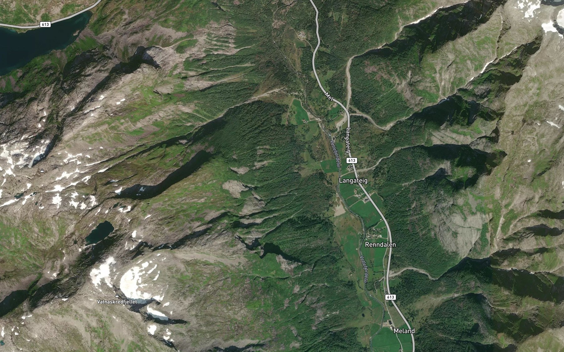 Satellite map of the Langeskreda