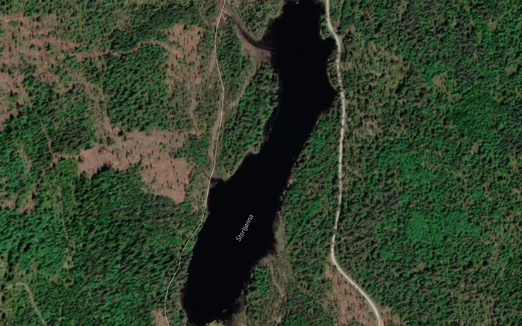Satellite map of the Stortjorna