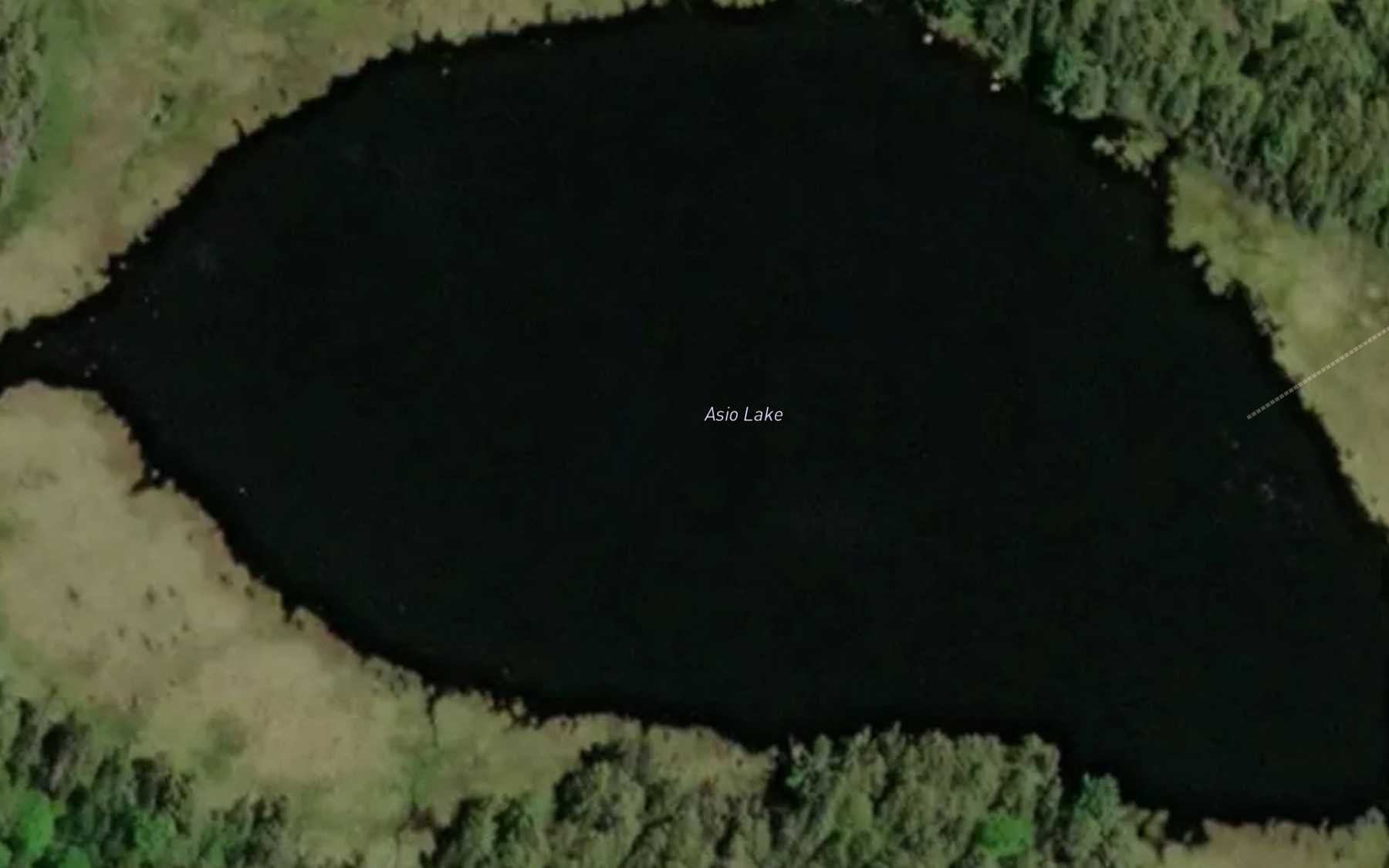 Satellite map of the Asio Lake