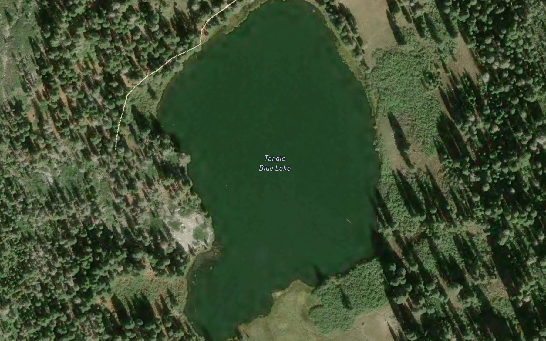 Satellite map of the Tangle Blue Lake