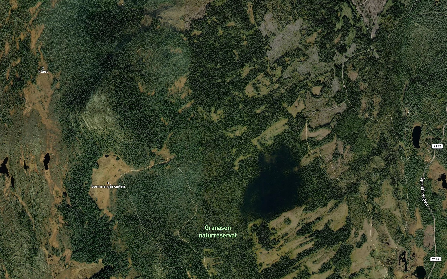 Satellite map of the Kvennbekken