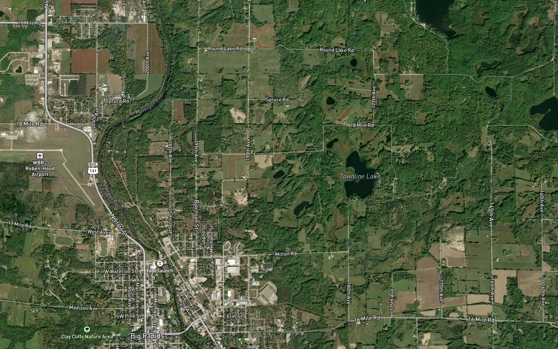 Satellite map of the Nehmer Lake