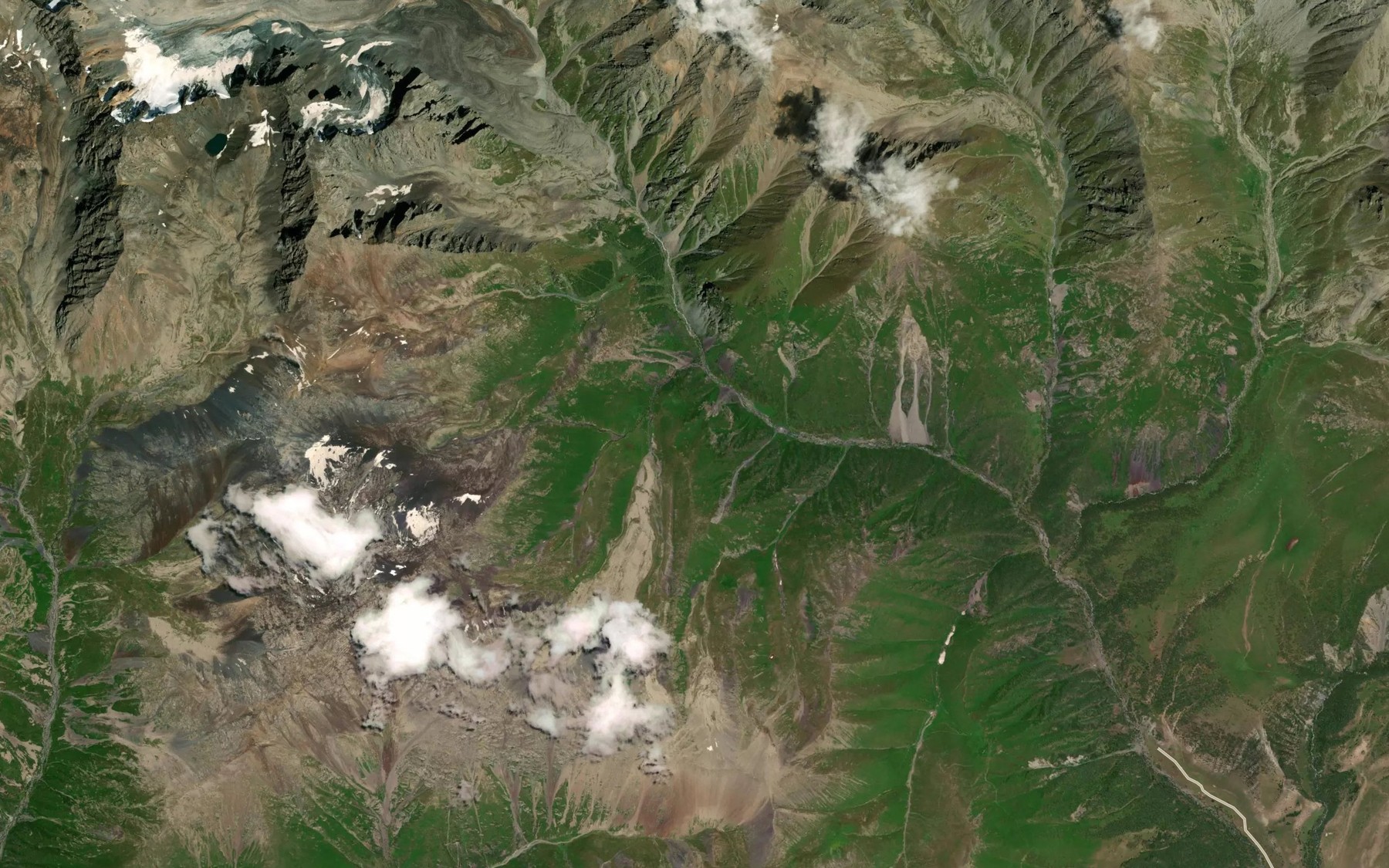 Satellite map of the Chet'-Ak-Su