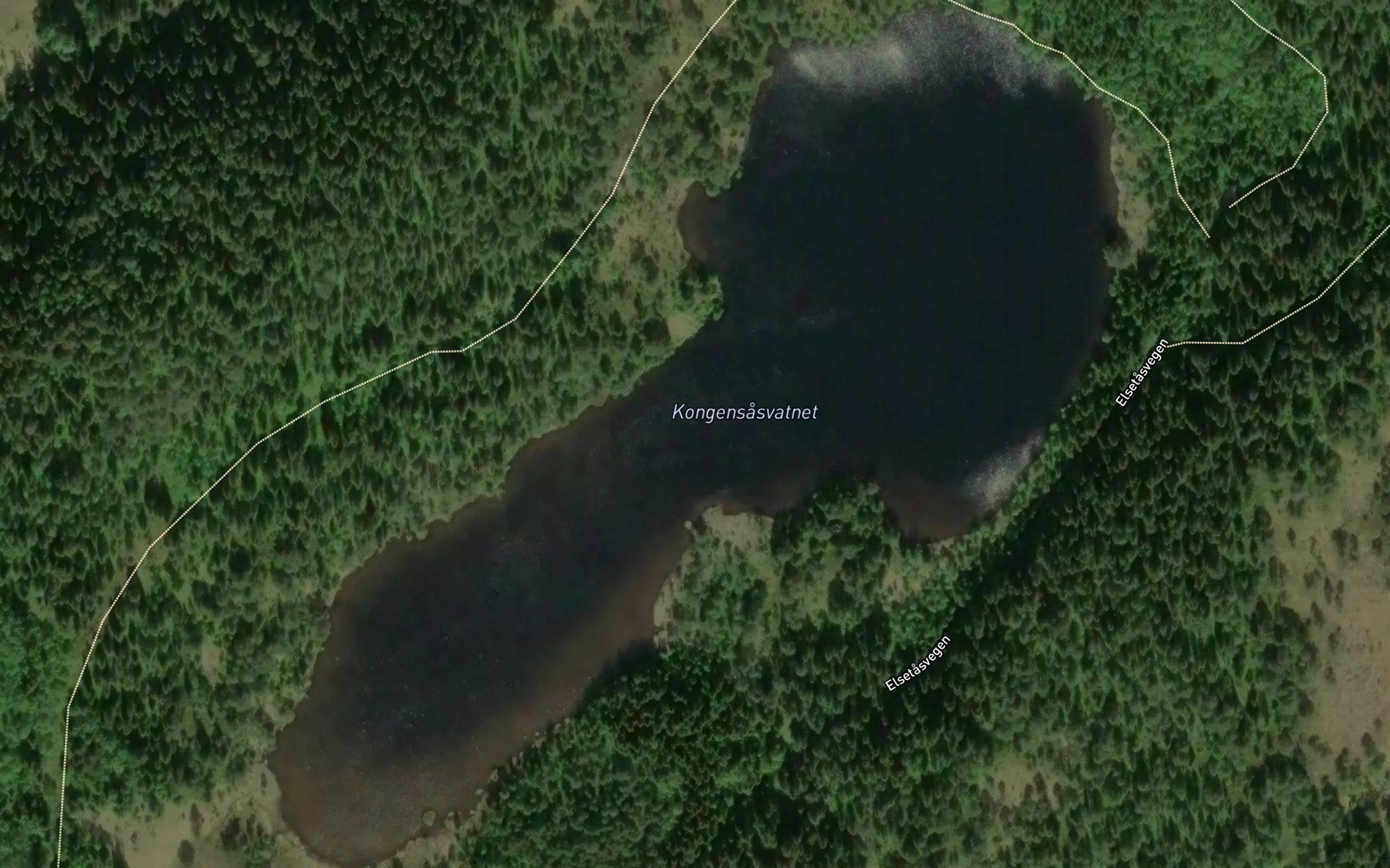 Satellite map of the Kongensasvatnet