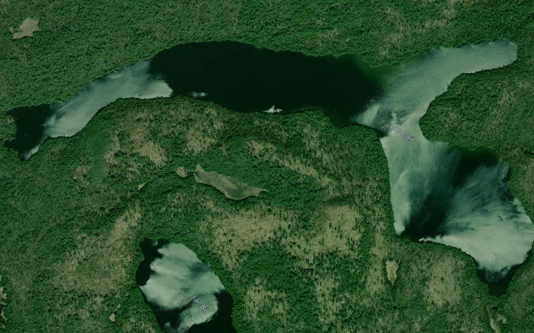 Satellite map of the Lac Clair