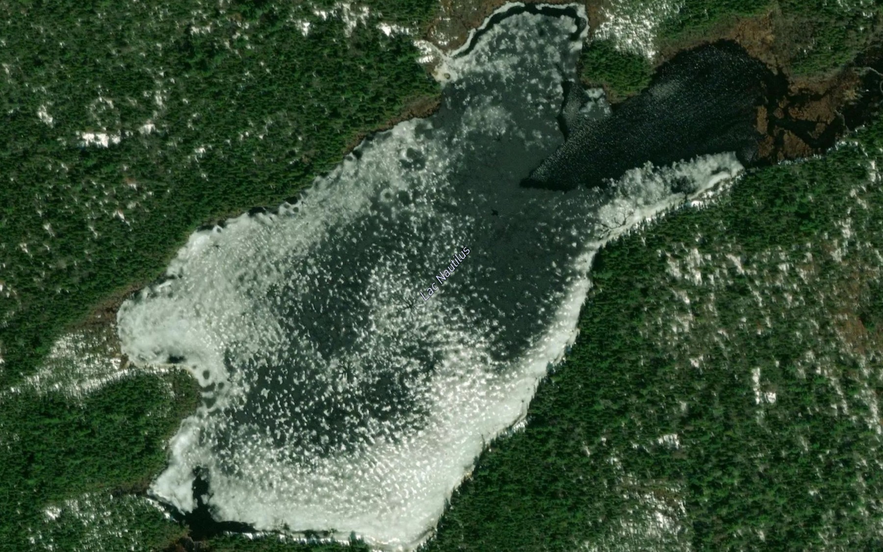 Satellite map of the Lac Nautilus