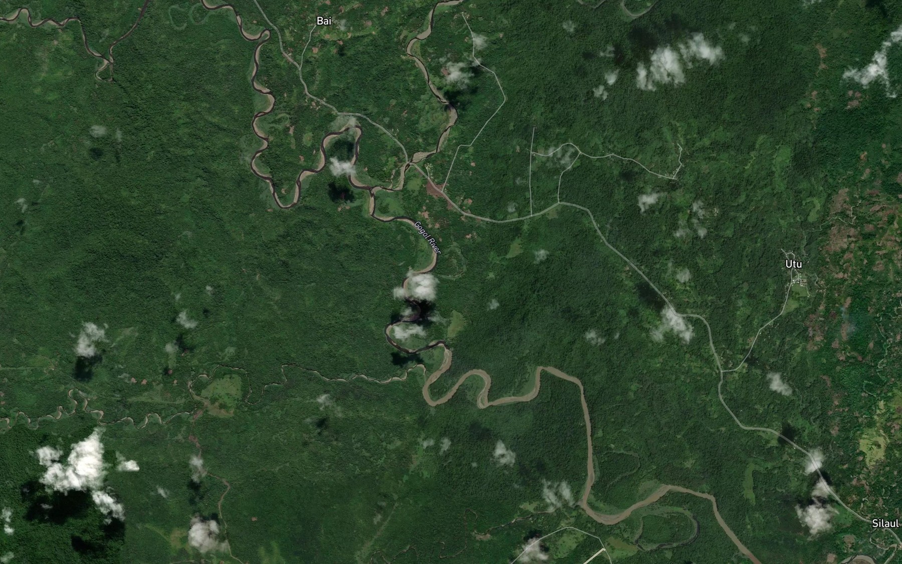 Satellite map of the Quonona Creek