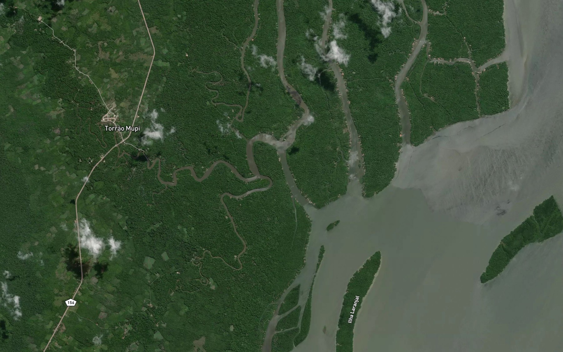 Satellite map of the Rio Mupi