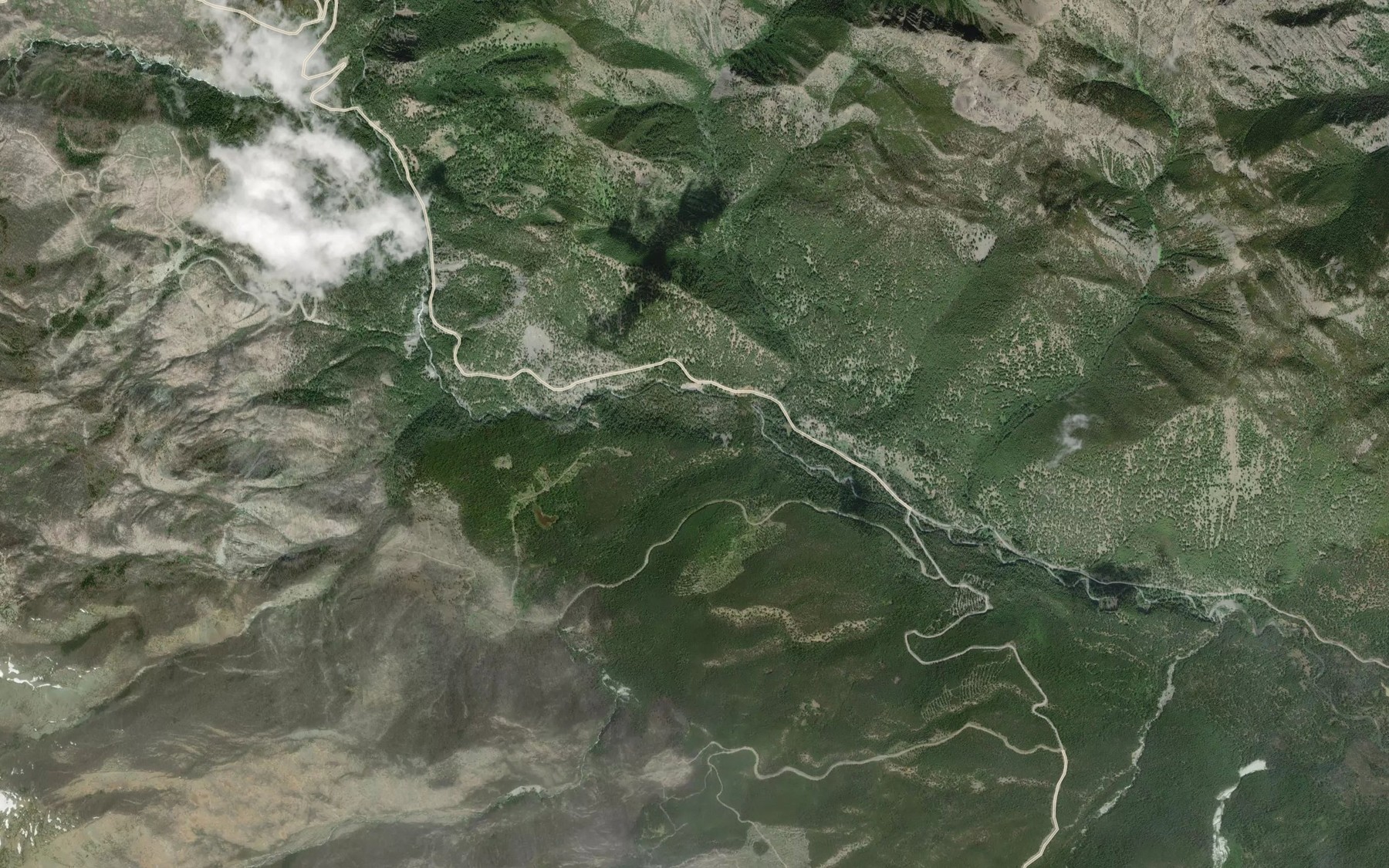 Satellite map of the Peridotite Creek
