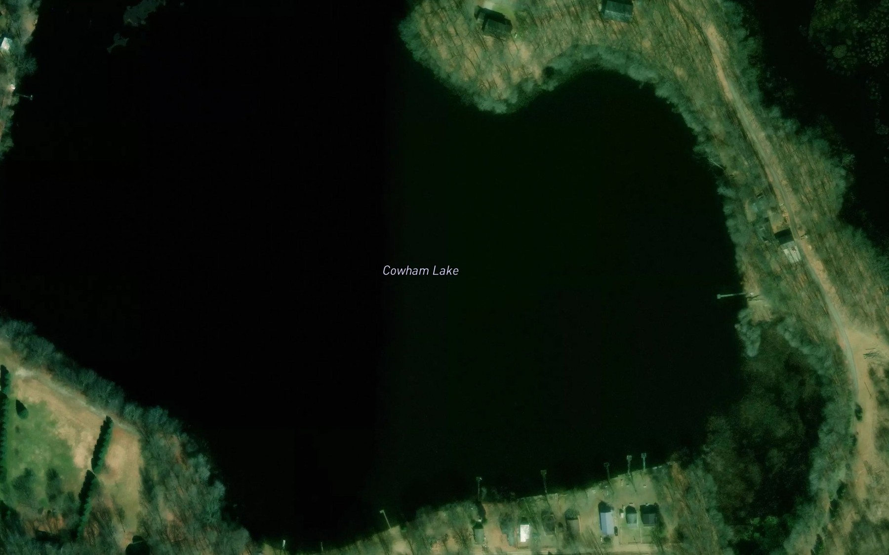 Satellite map of the Cowham Lake