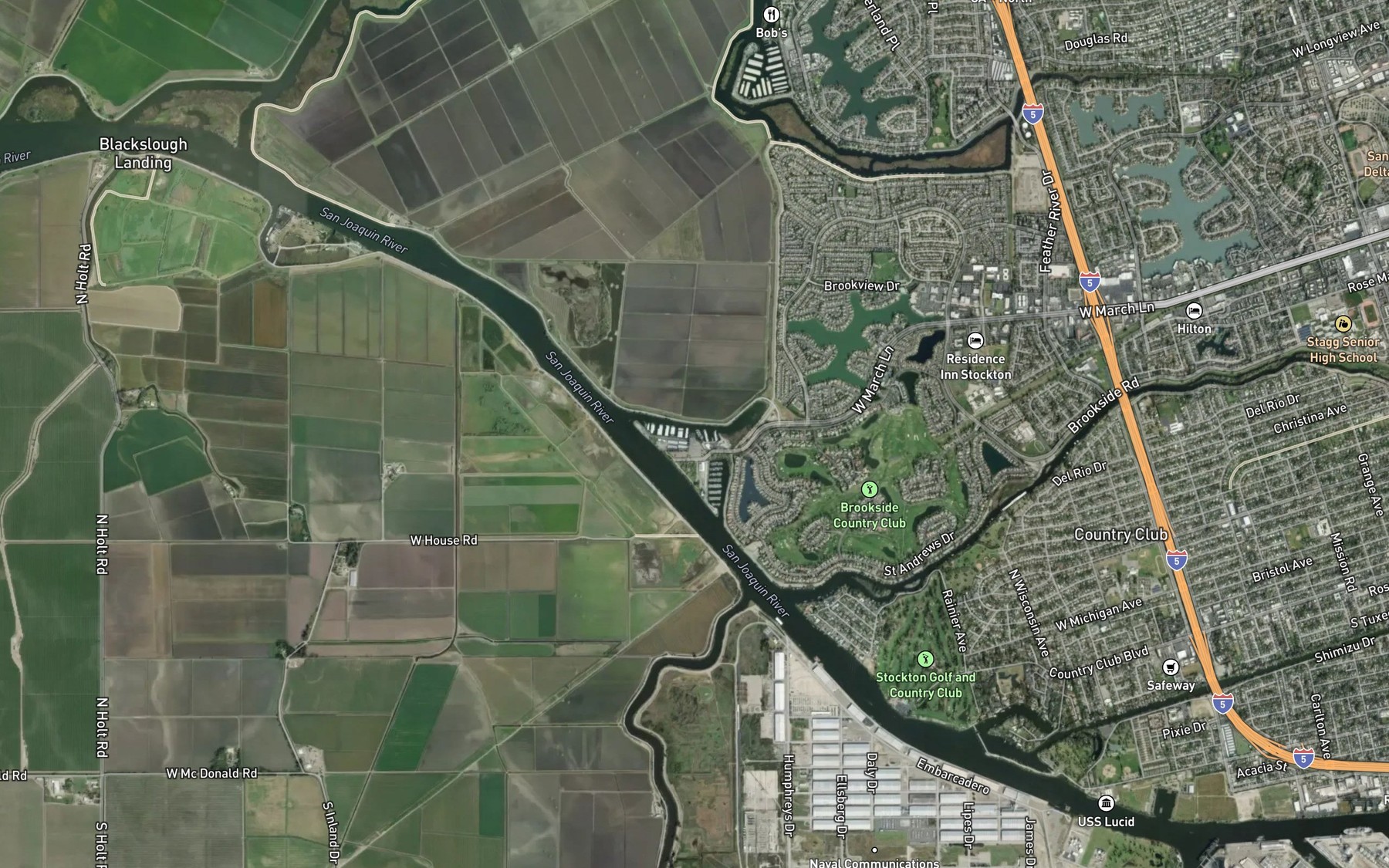 Satellite map of the Buckley Cove