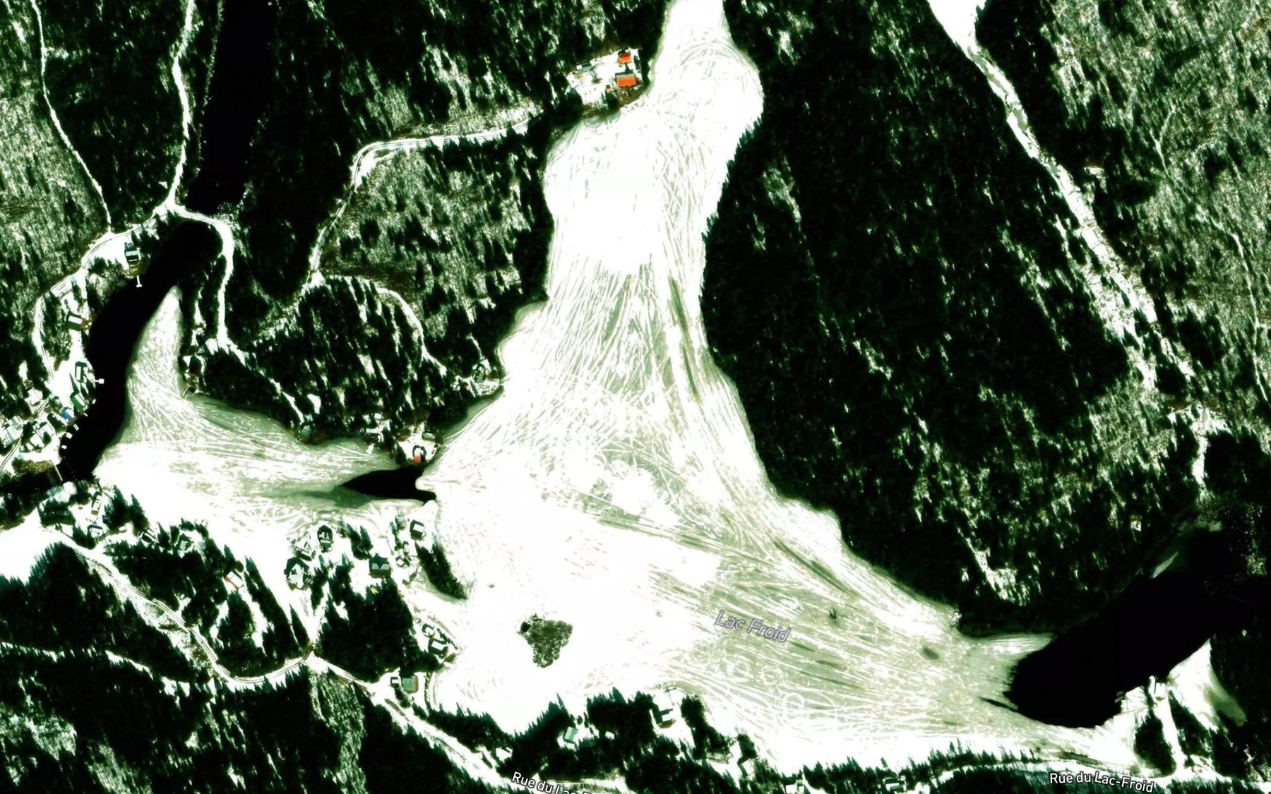 Satellite map of the Lac Froid