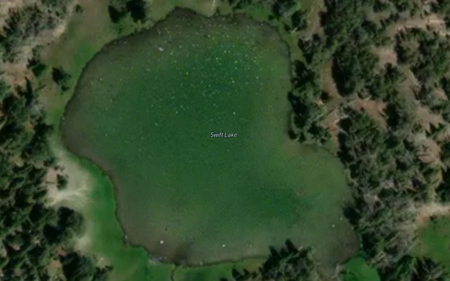 Satellite map of the Swift Lake