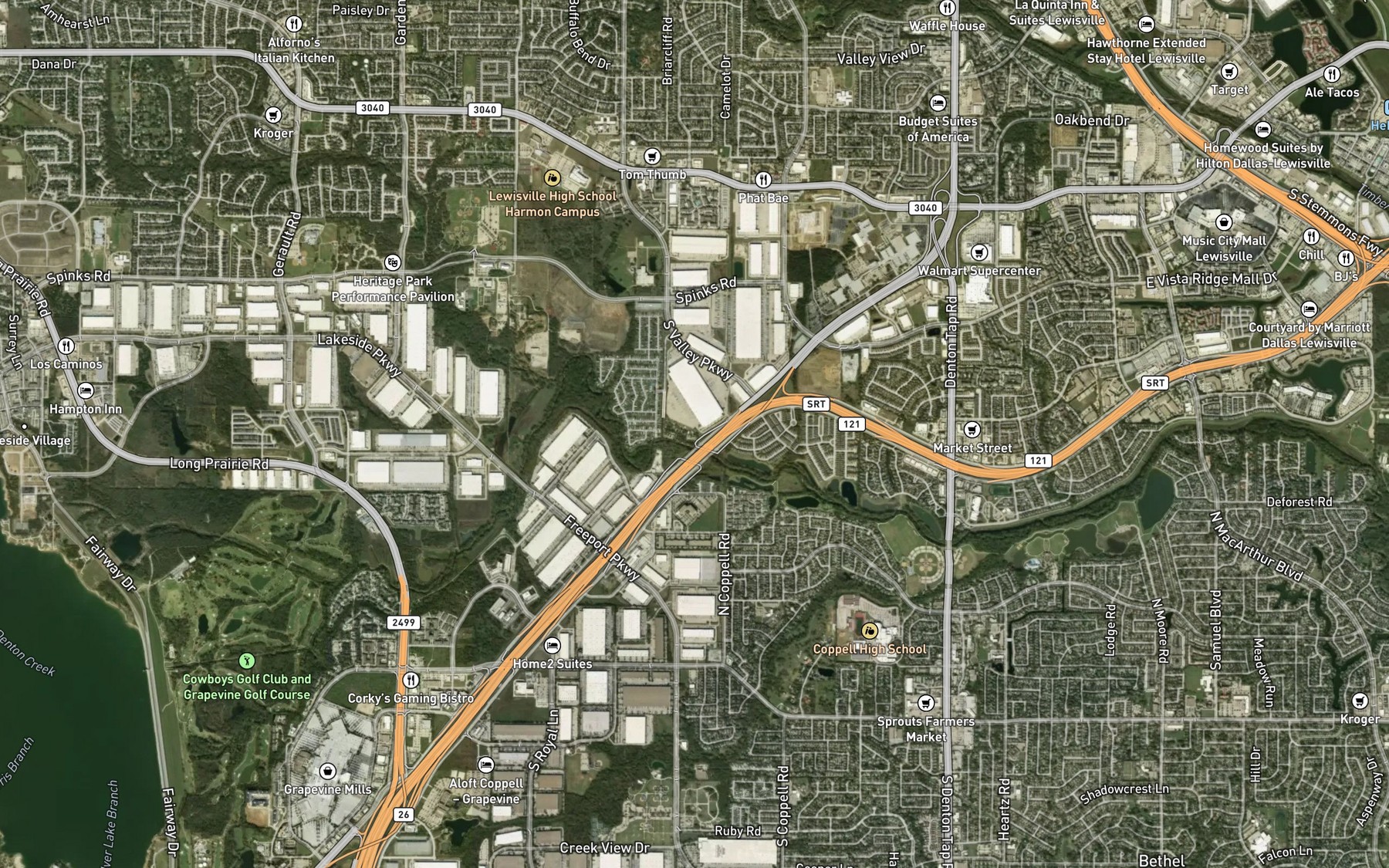 Satellite map of the Reservoir Number 1