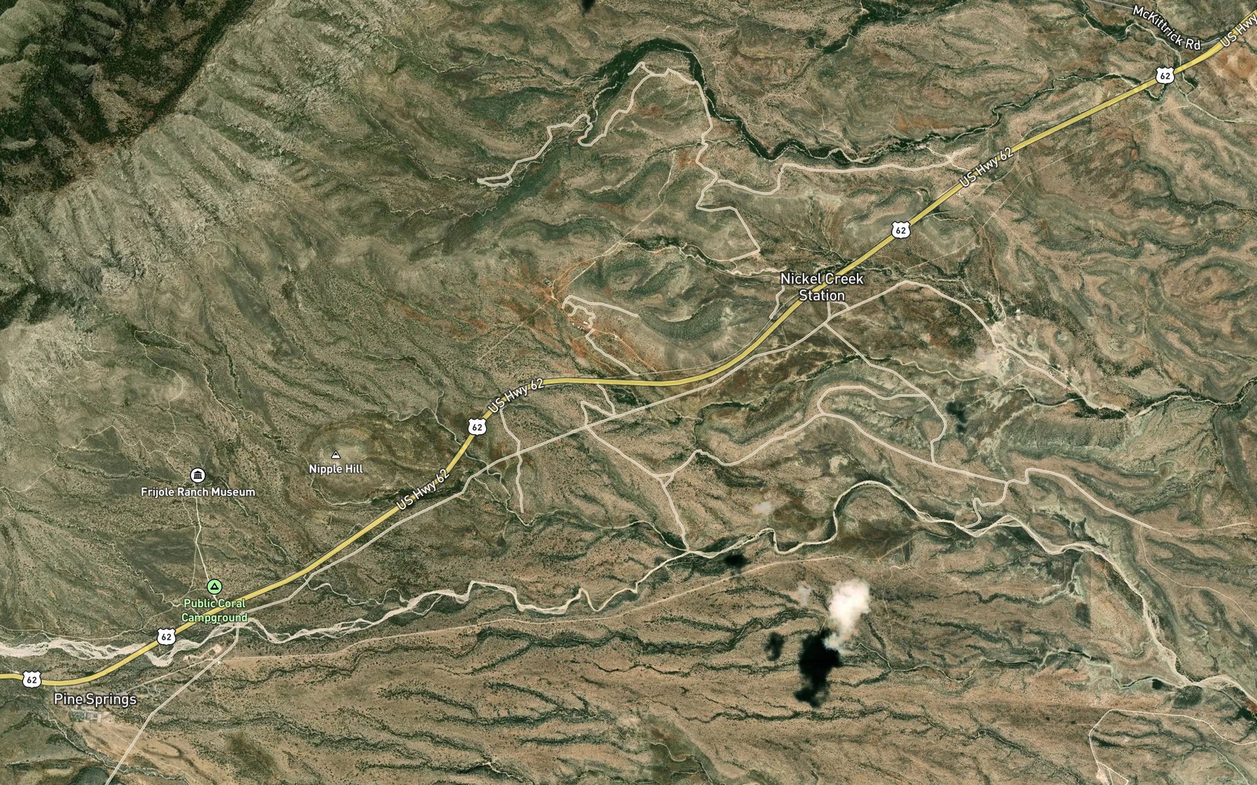 Satellite map of the Soldier Spring