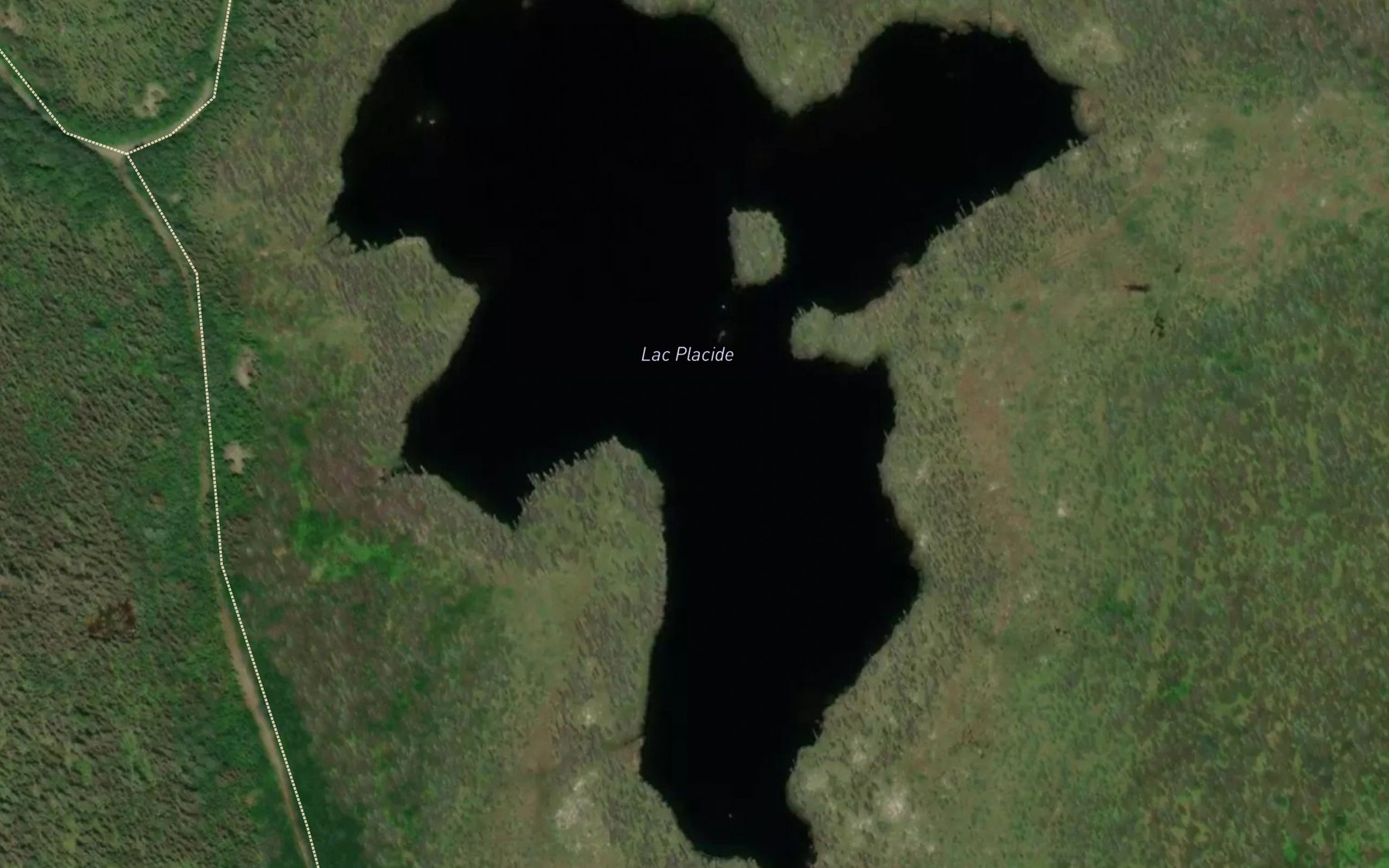Satellite map of the Lac Placide