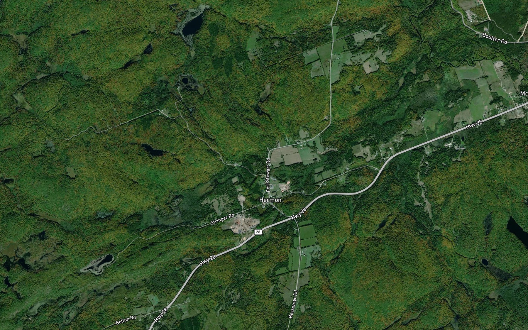 Satellite map of the Stringer Creek