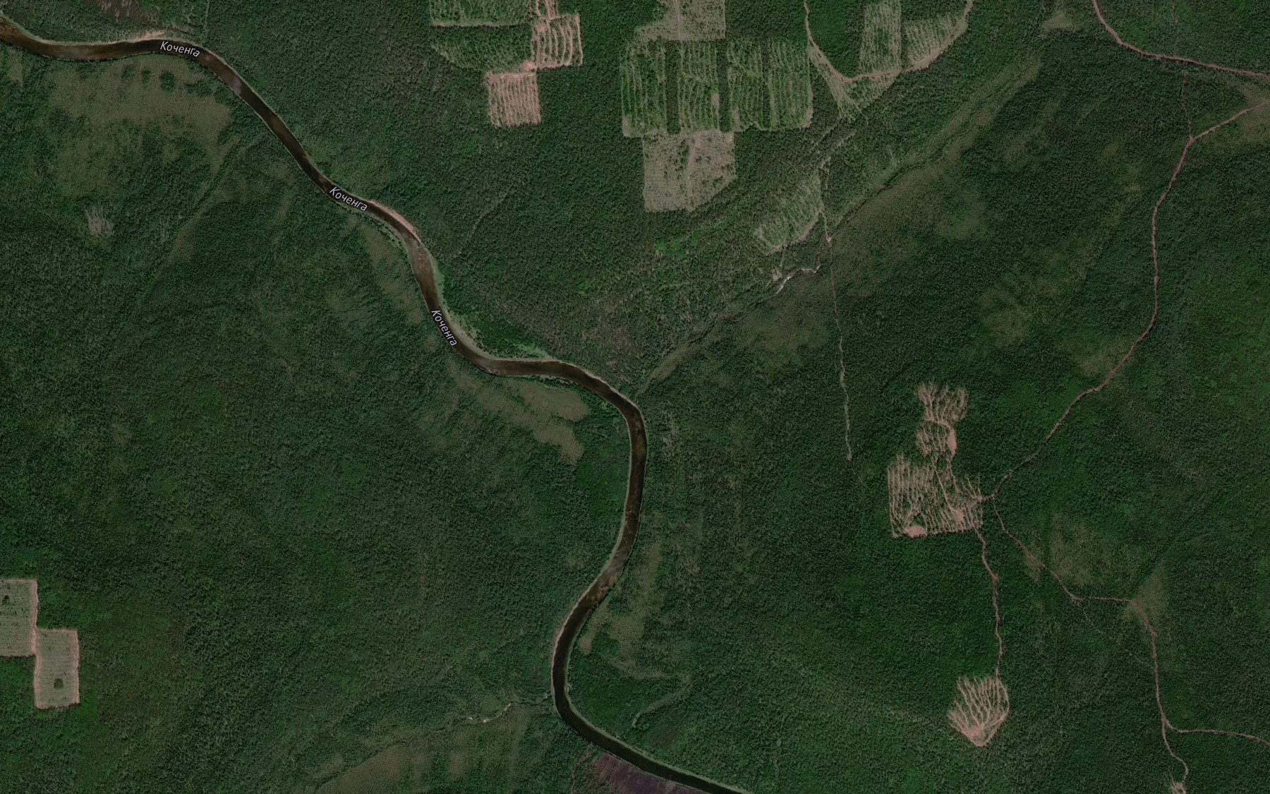 Satellite map of the Bol'shoy Tyaselekh