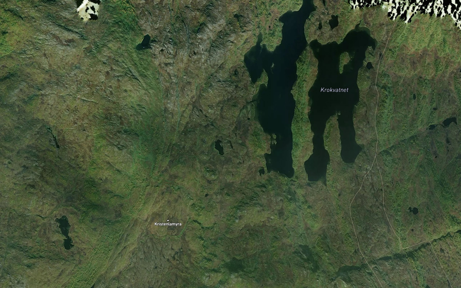 Satellite map of the Krestenmyrtjonna