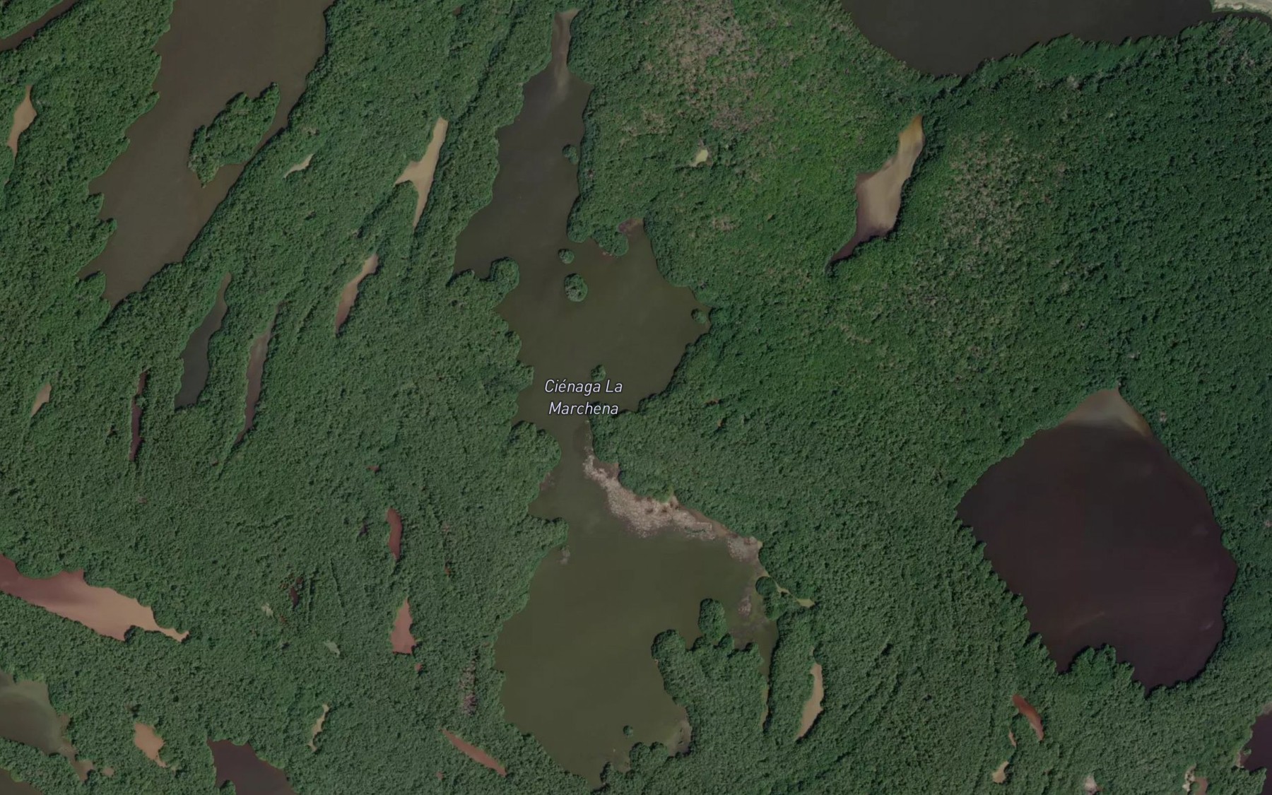 Satellite map of the Cienaga La Marchena