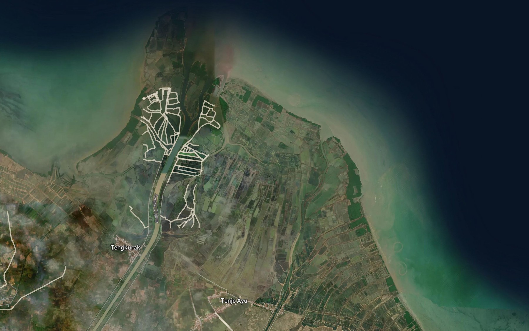Satellite map of the Terusan Sultankanal