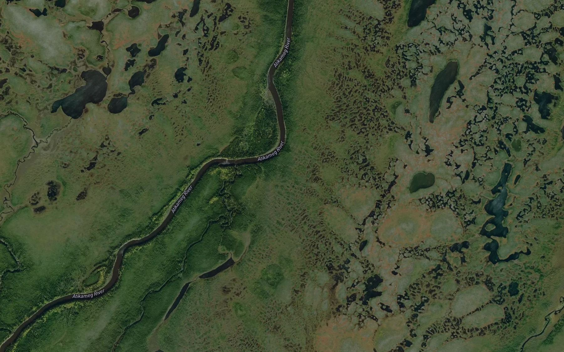 Satellite map of the Little Swan River