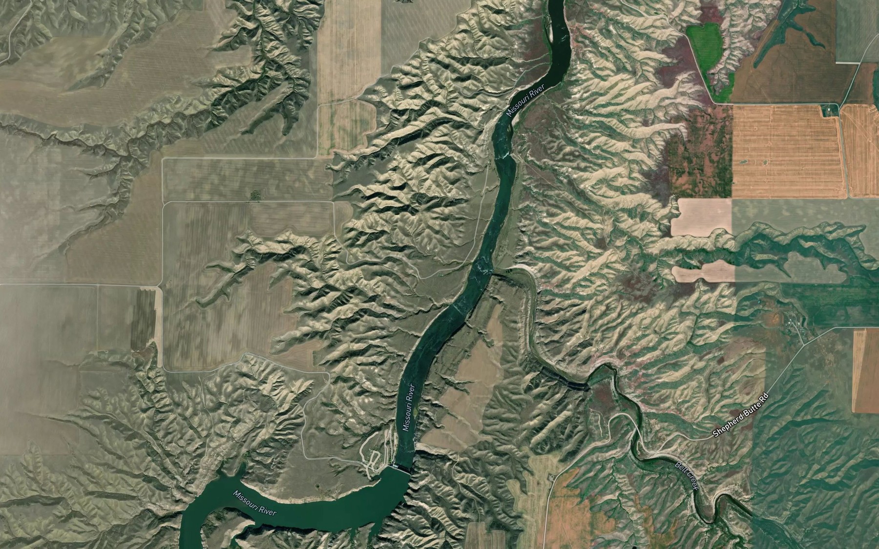 Satellite map of the Sulphur Spring