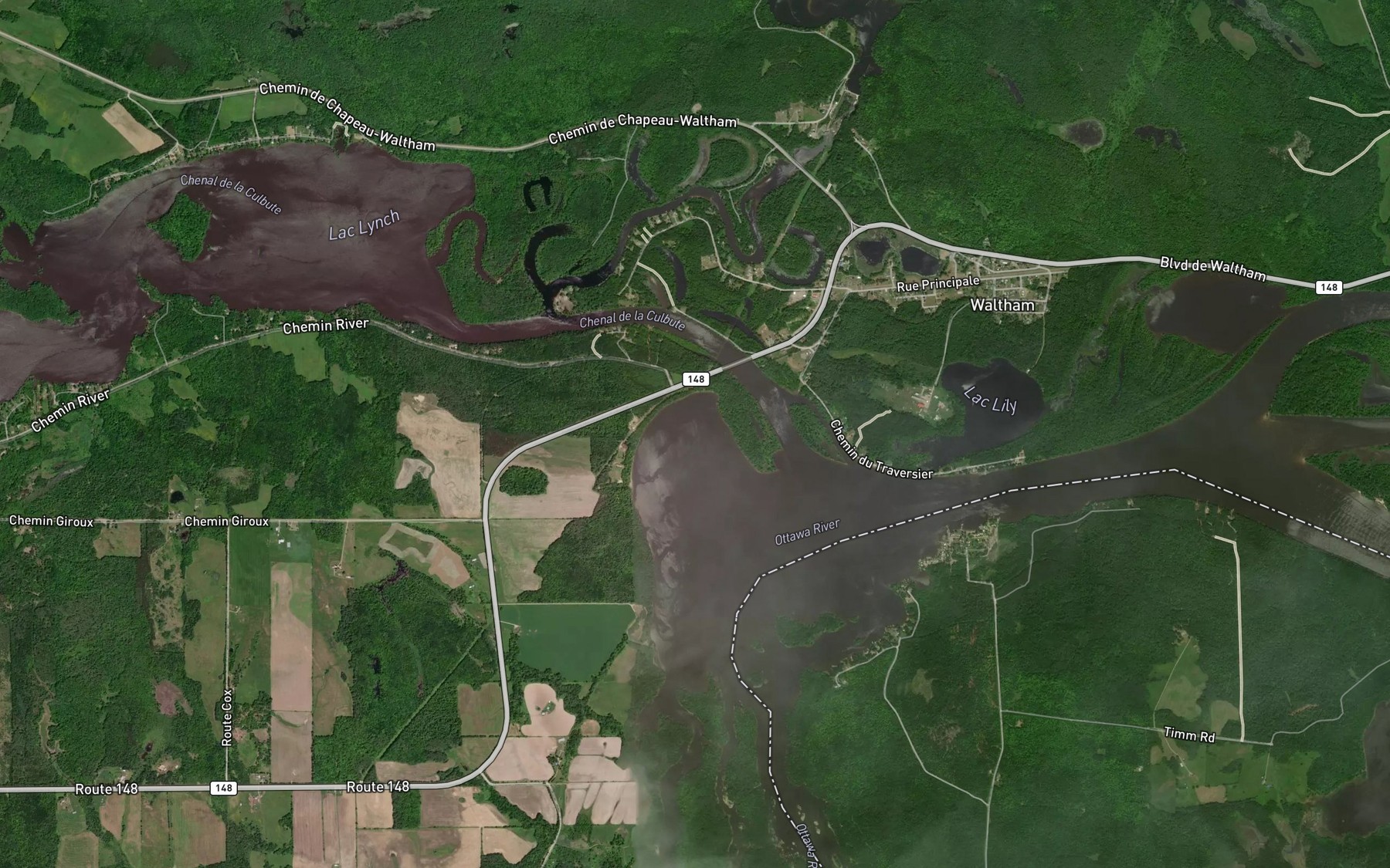 Satellite map of the Baie Murphy