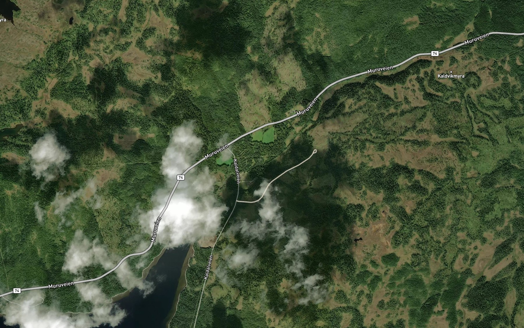 Satellite map of the Kalvikbekken