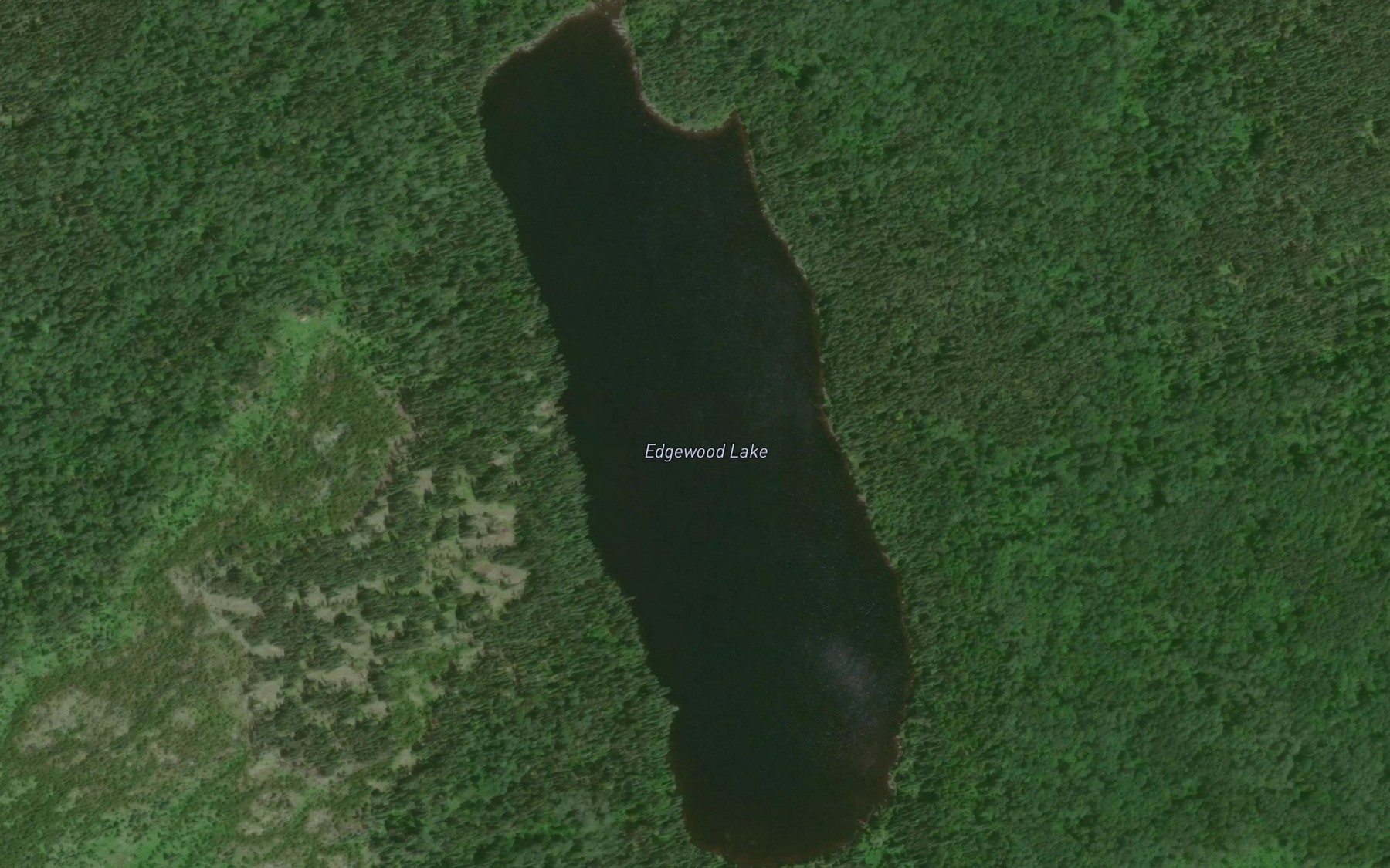Satellite map of the Edgewood Lake