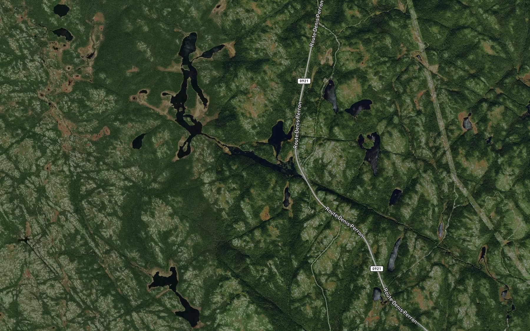 Satellite map of the Lac Gauthier