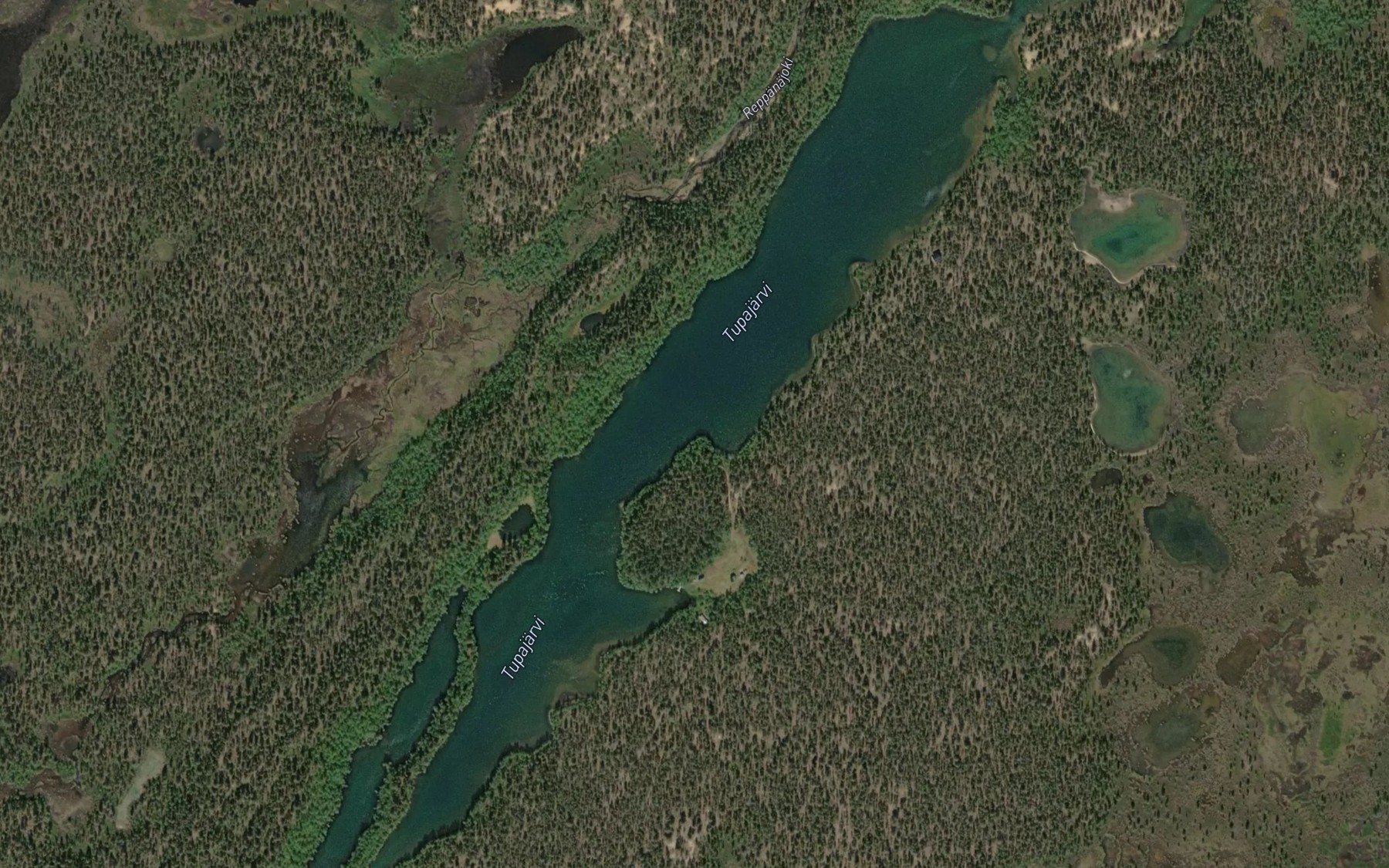 Satellite map of the Tupajarvi