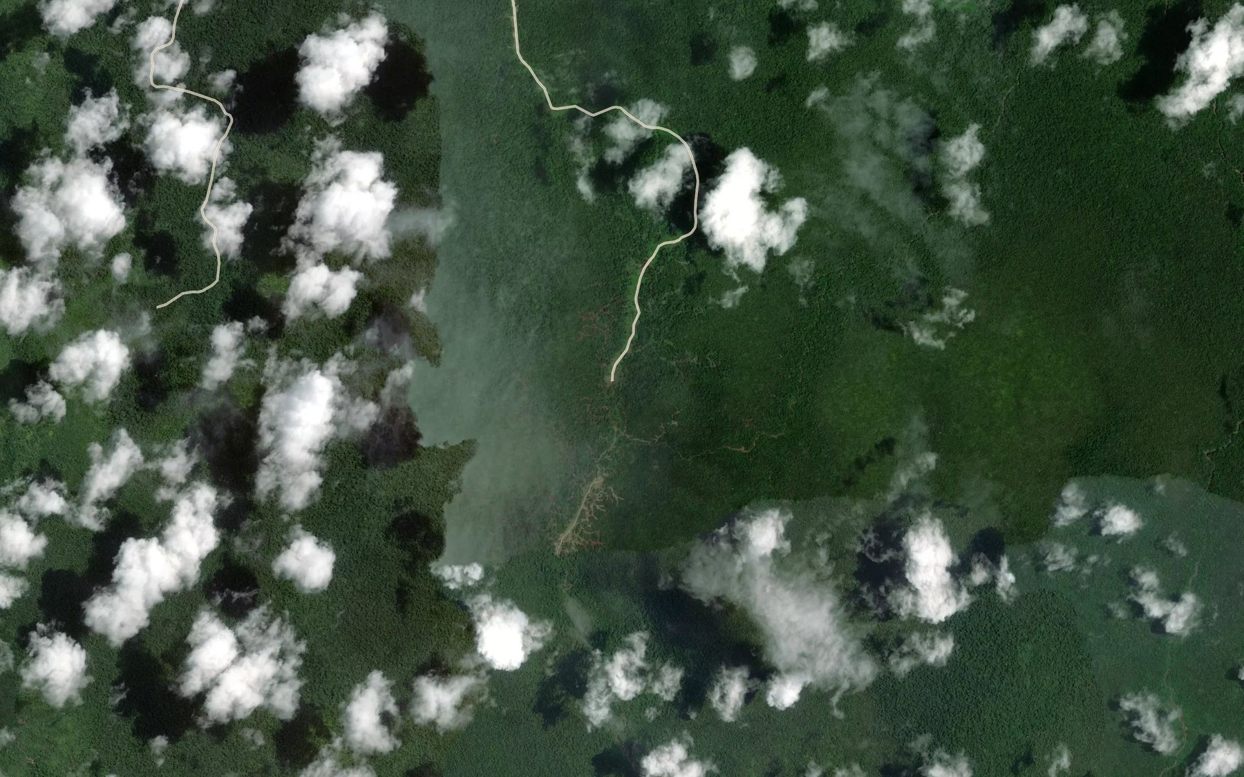 Satellite map of the Yula River