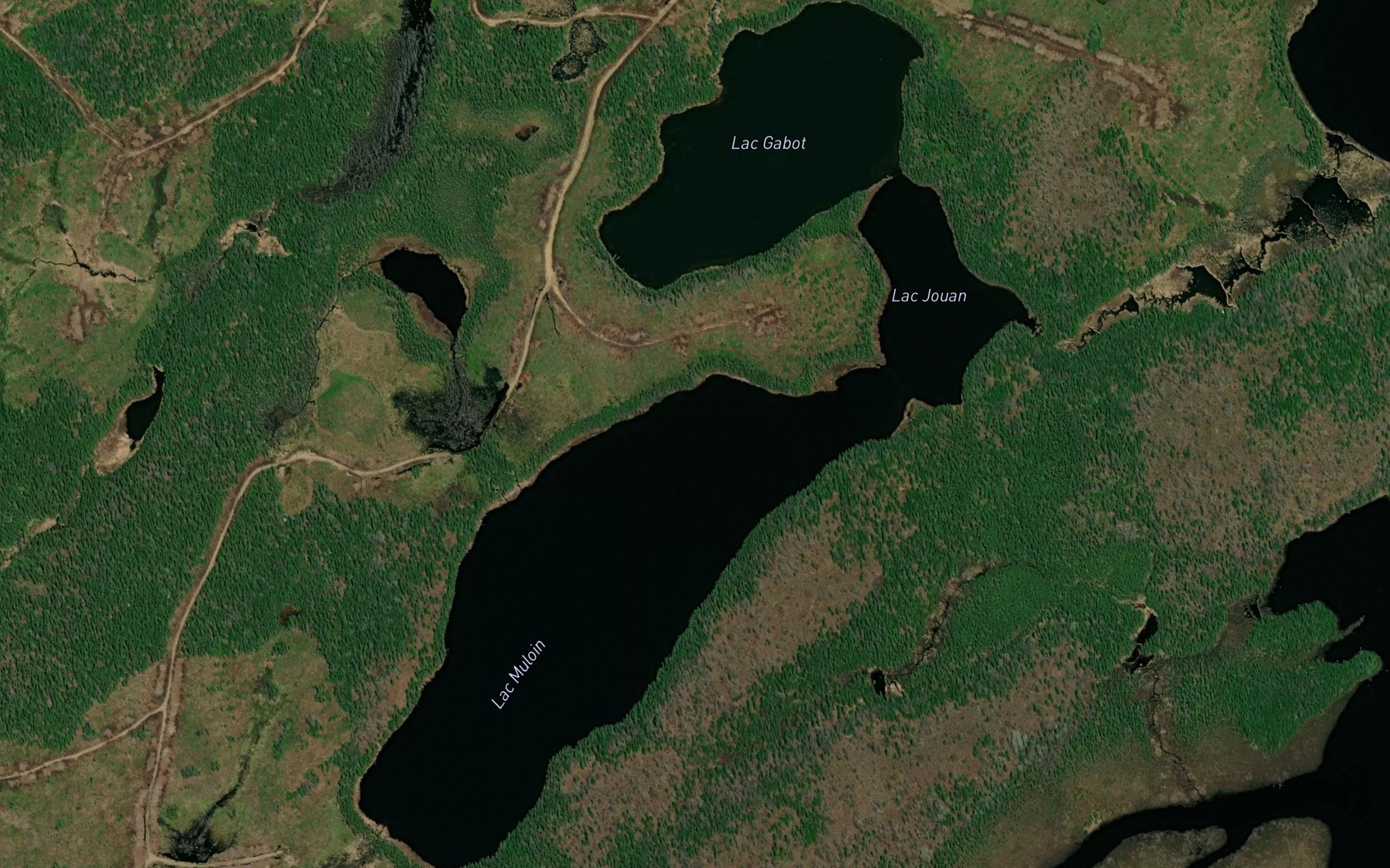 Satellite map of the Lac Muloin