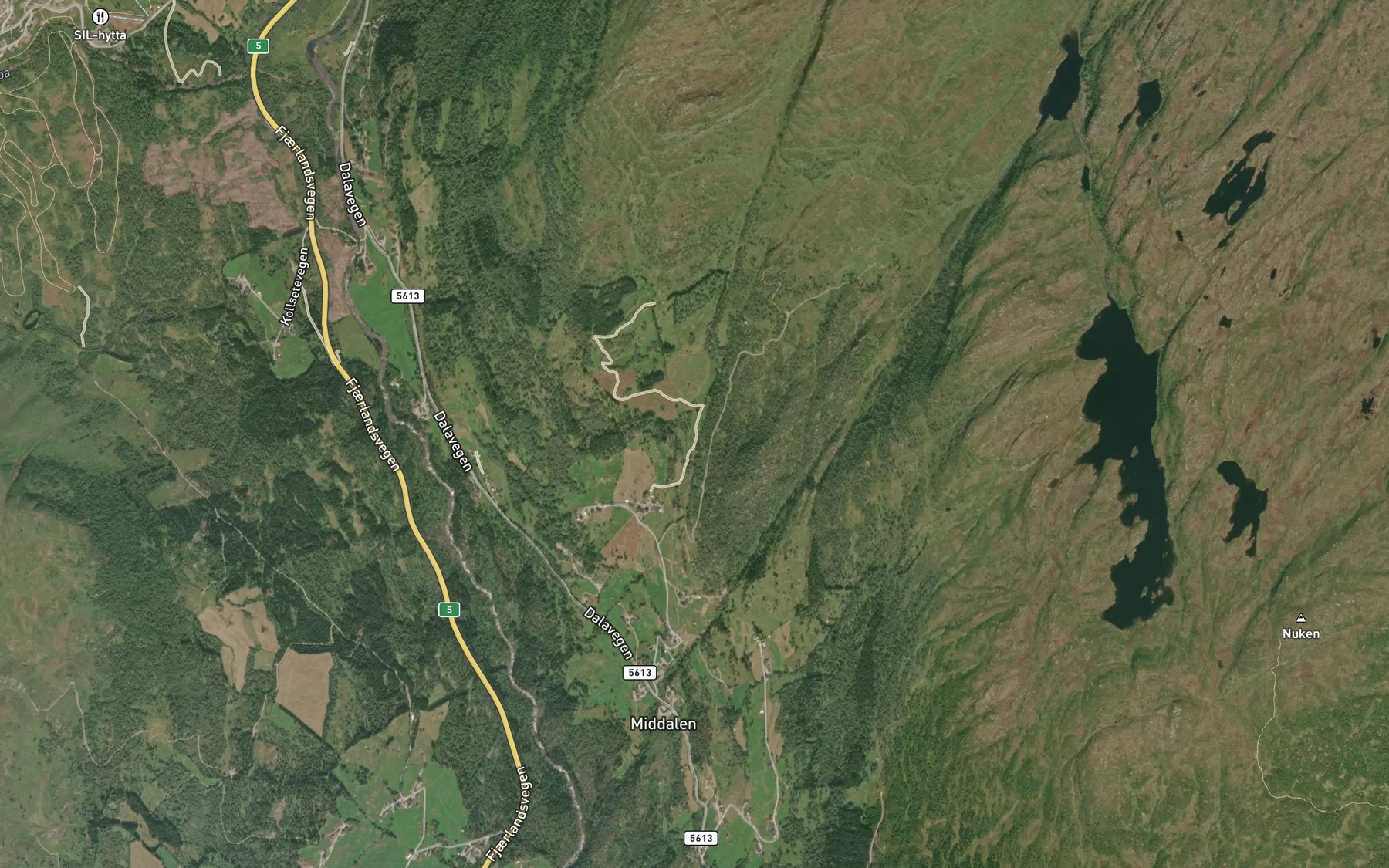 Satellite map of the Spona