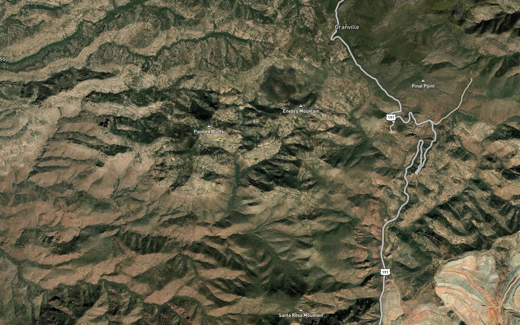 Satellite map of the Lower Hughes Spring