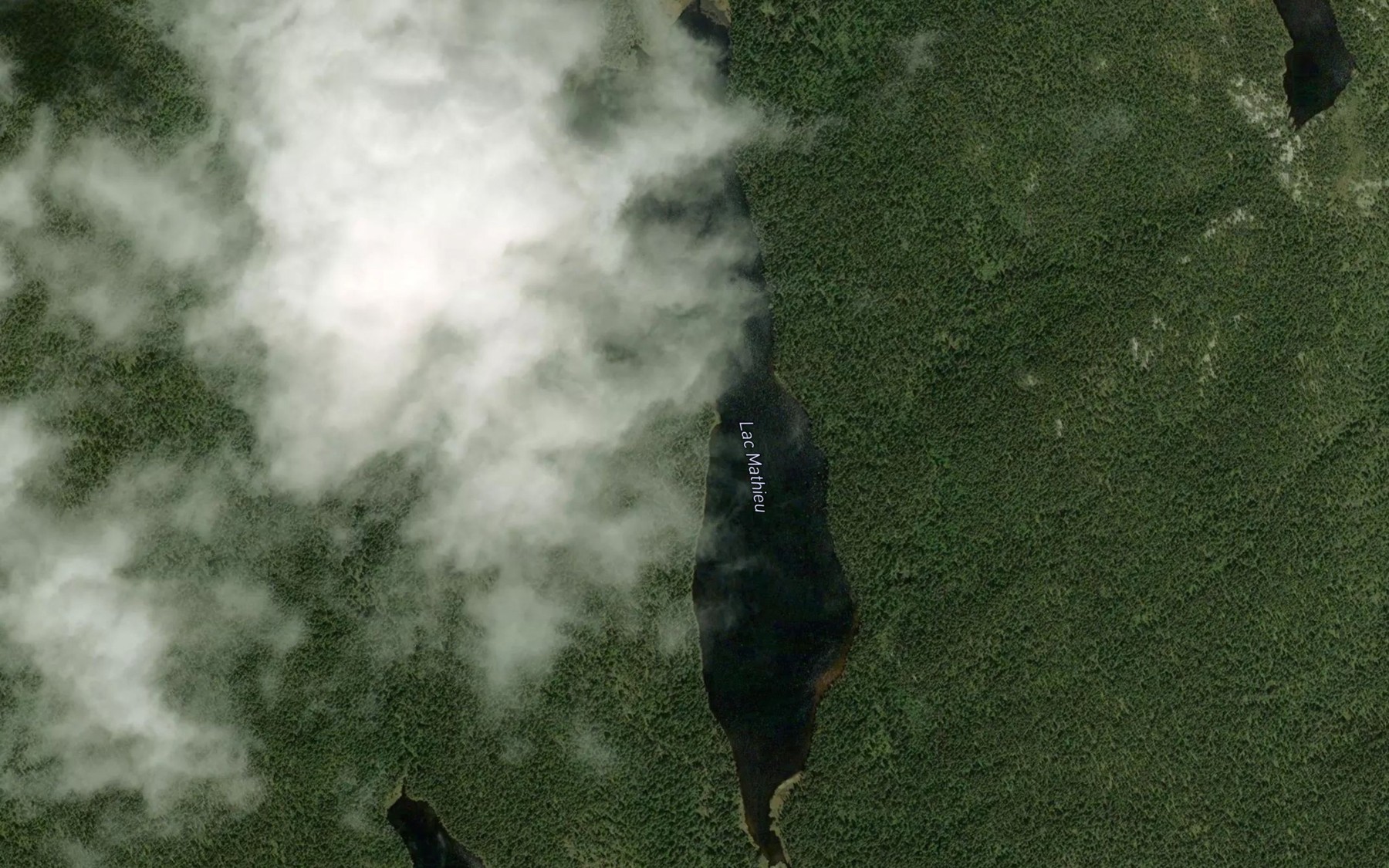 Satellite map of the Lac Mathieu