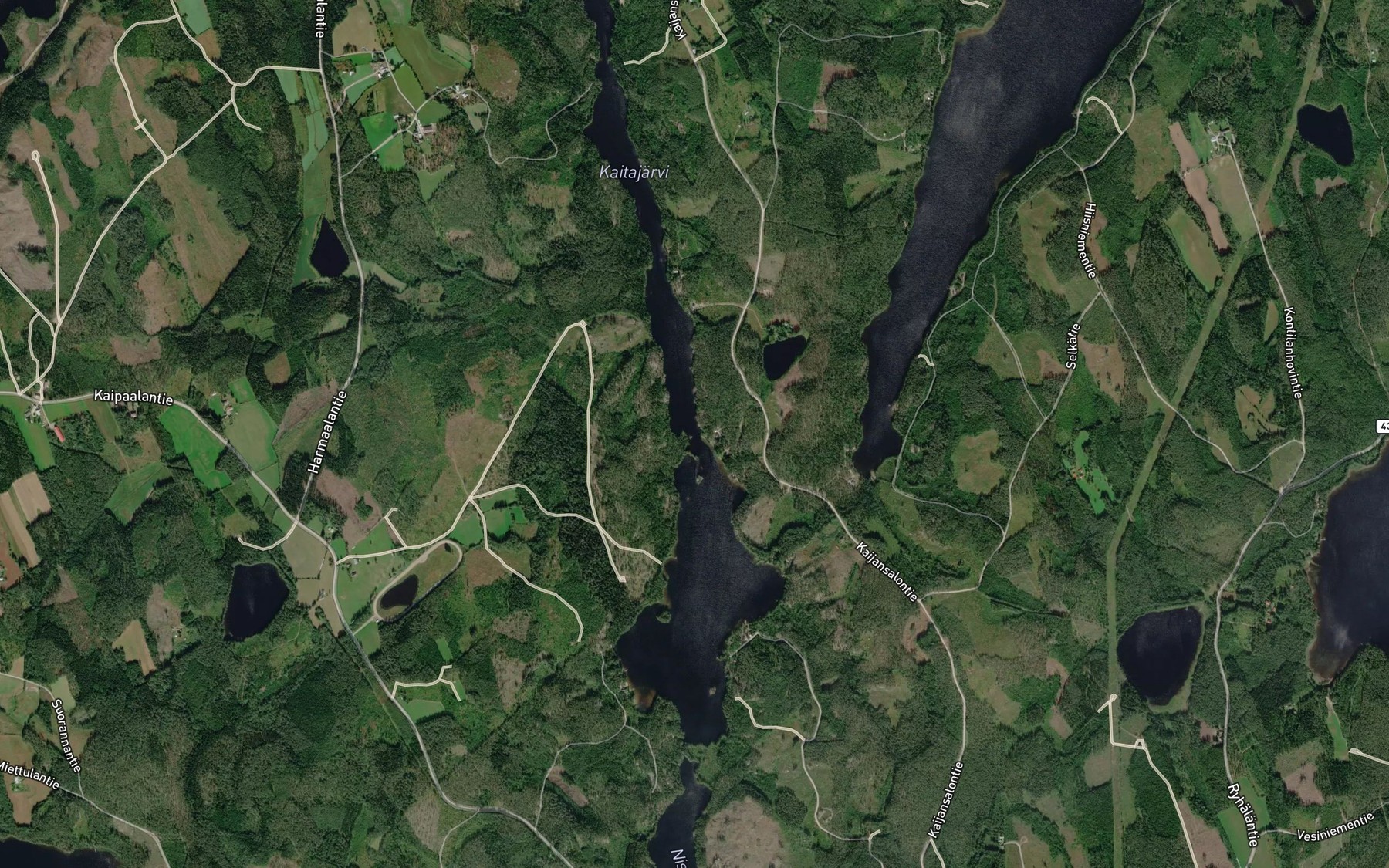 Satellite map of the Virstasaariensalmi