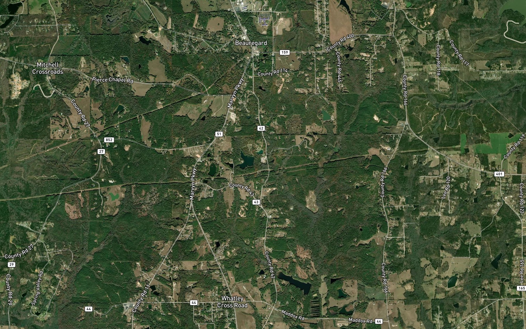 Satellite map of the Murphy Lake
