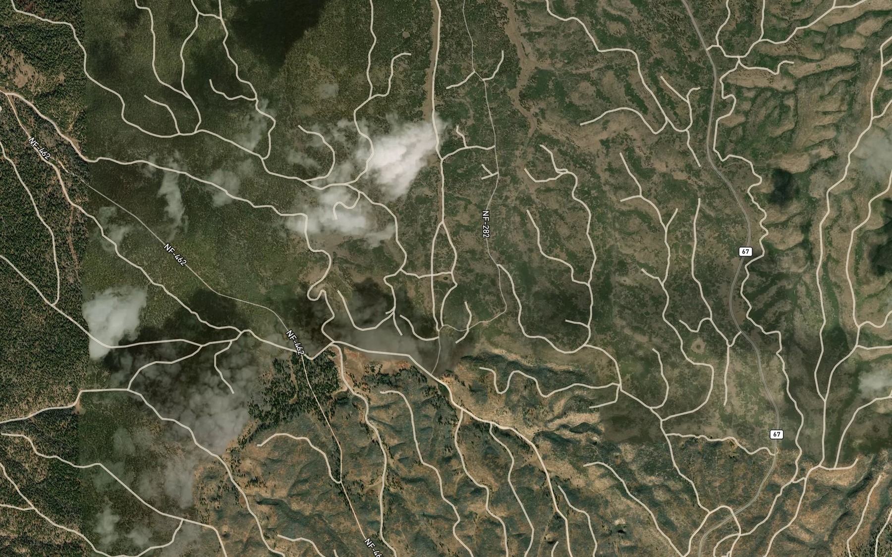 Satellite map of the Joes Mud Hole