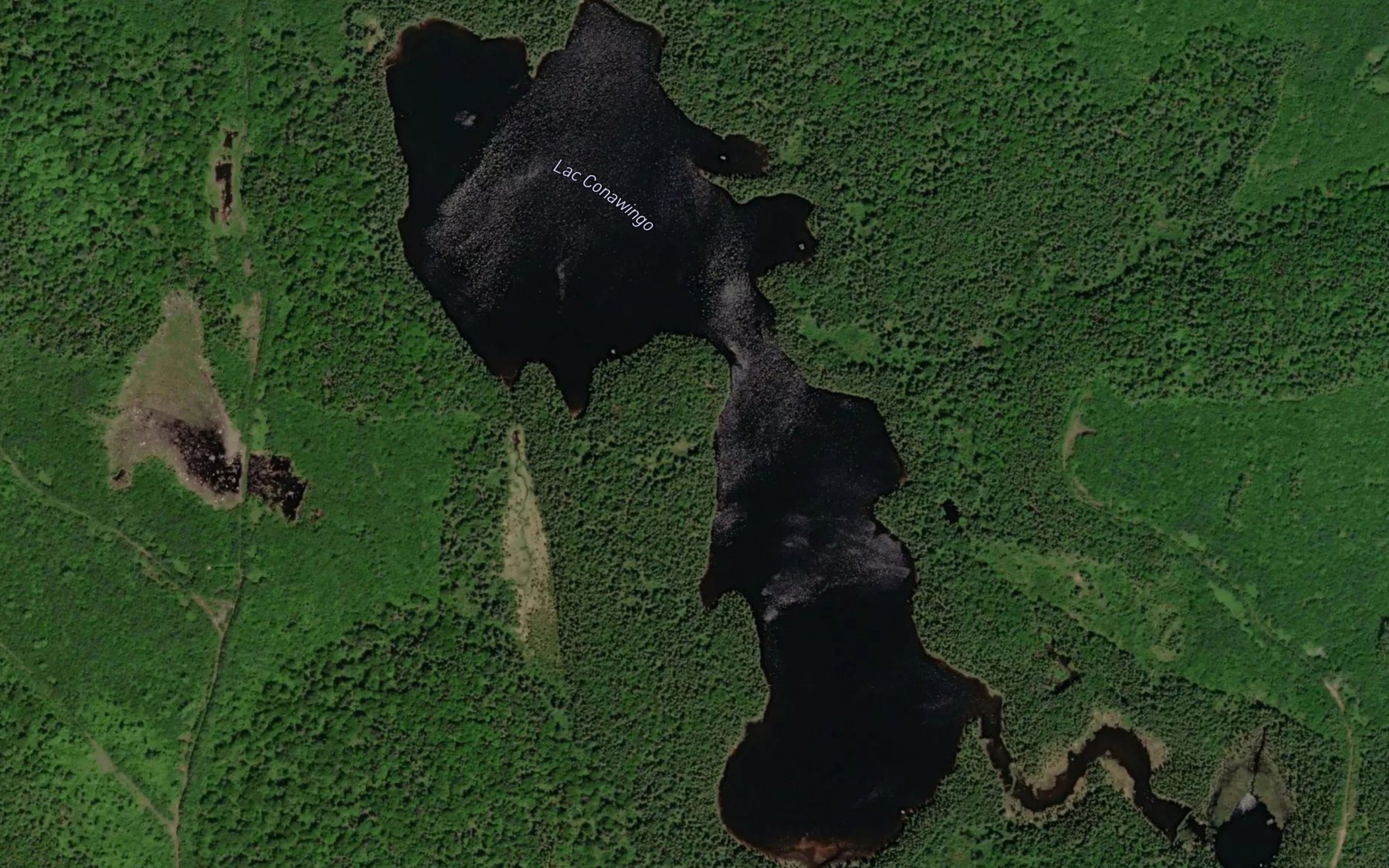 Satellite map of the Lac Conawingo