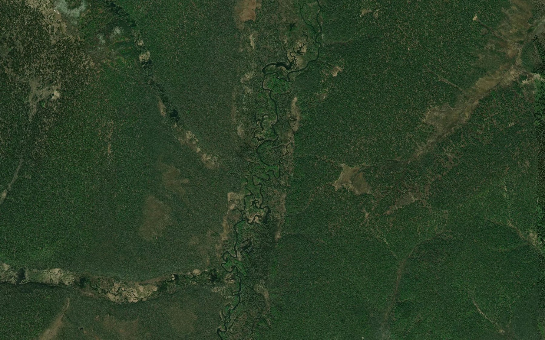 Satellite map of the Short Creek