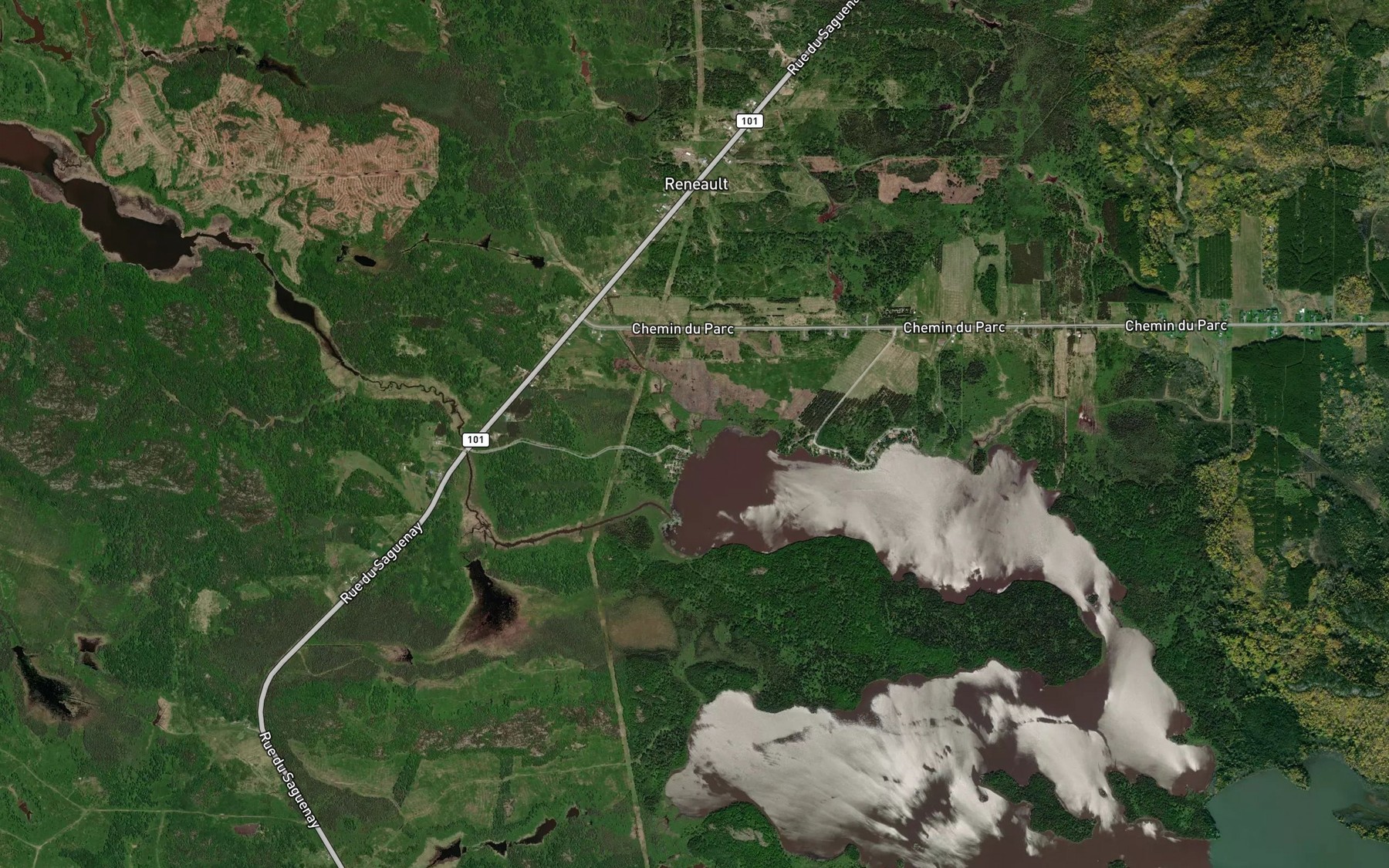 Satellite map of the Cours d'eau Pelland