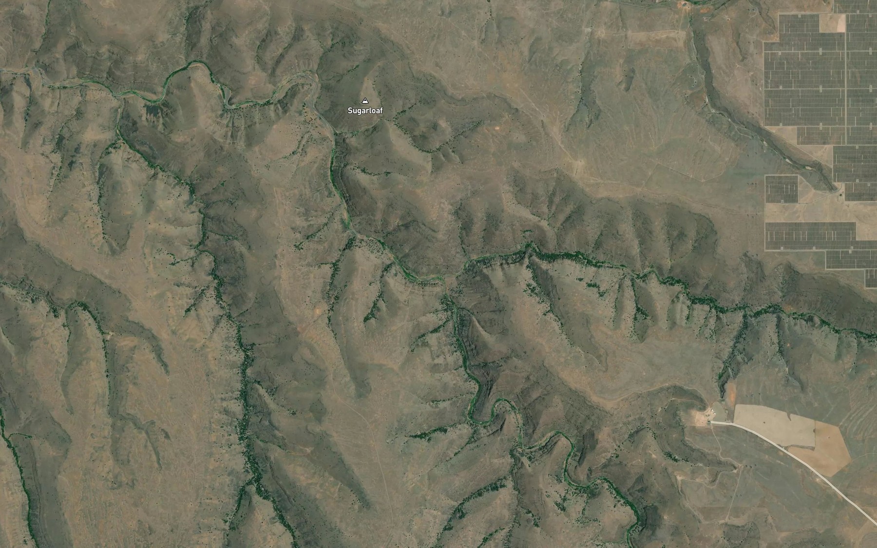 Satellite map of the Deep Creek