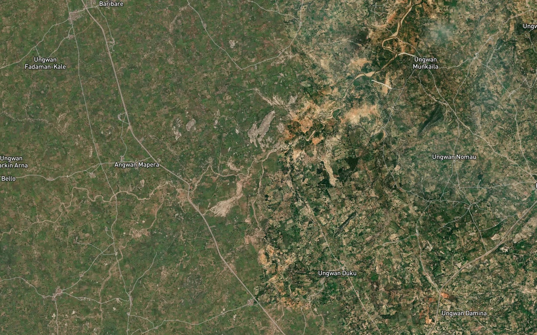 Satellite map of the River Shawai