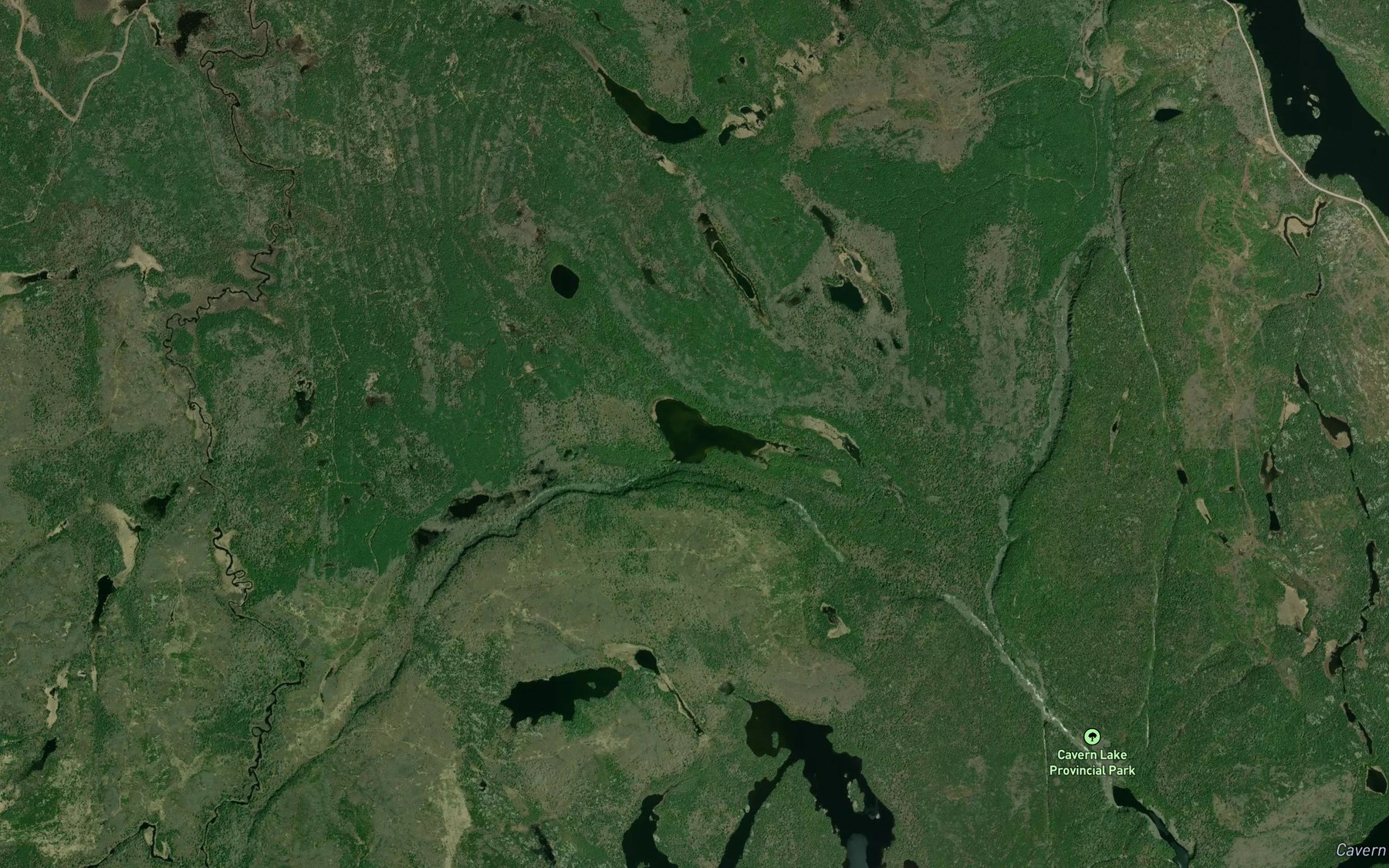Satellite map of the Mac's Lake
