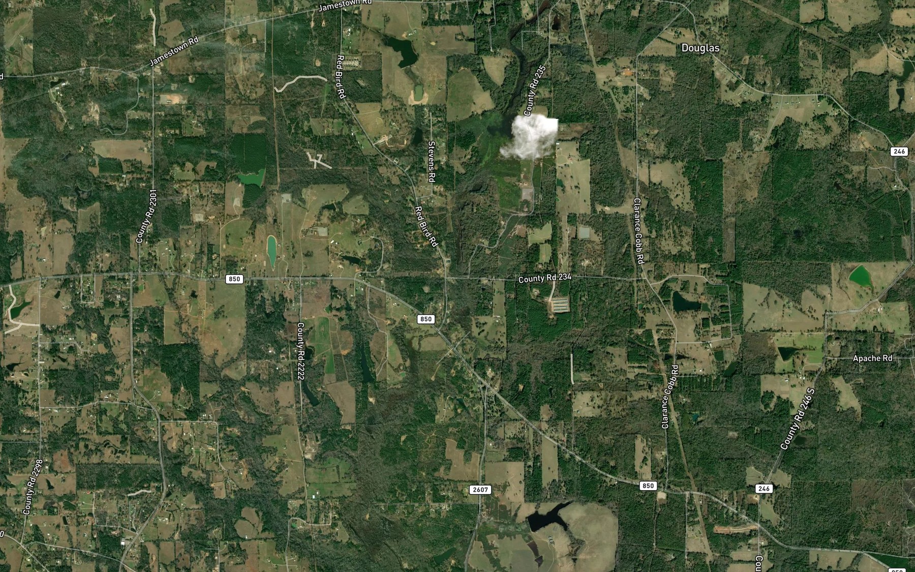 Satellite map of the Lawrence Branch