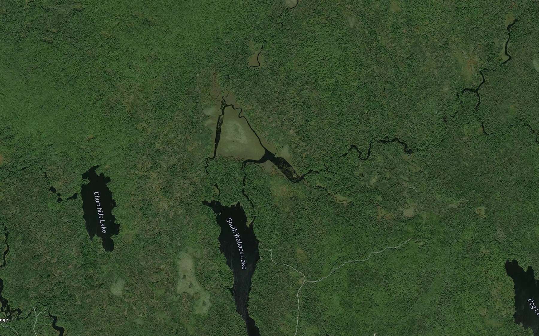 Satellite map of the Bartletts Deadwater